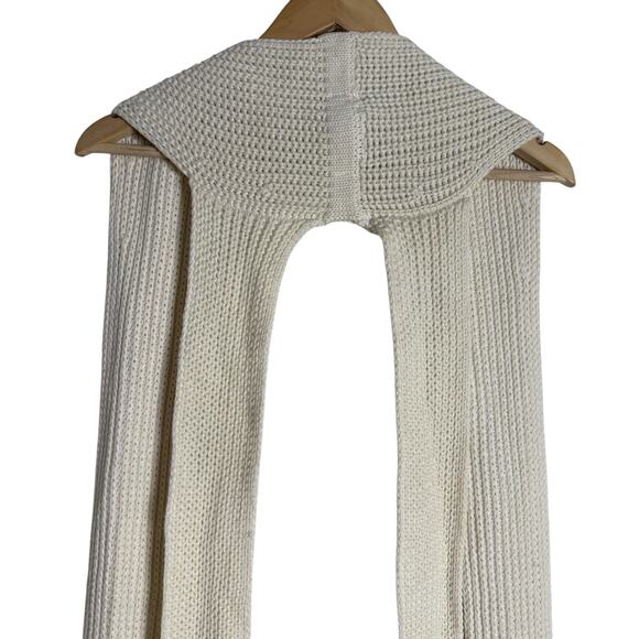 Simonett Nanu Cream Knit Cotton Cropped Multi-Way Wrap Top Size M - Picture 5 of 8